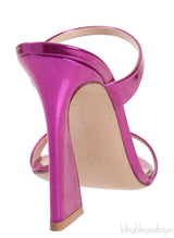 Gianvito Rossi Aura Metallic Pink Two Strap Mules