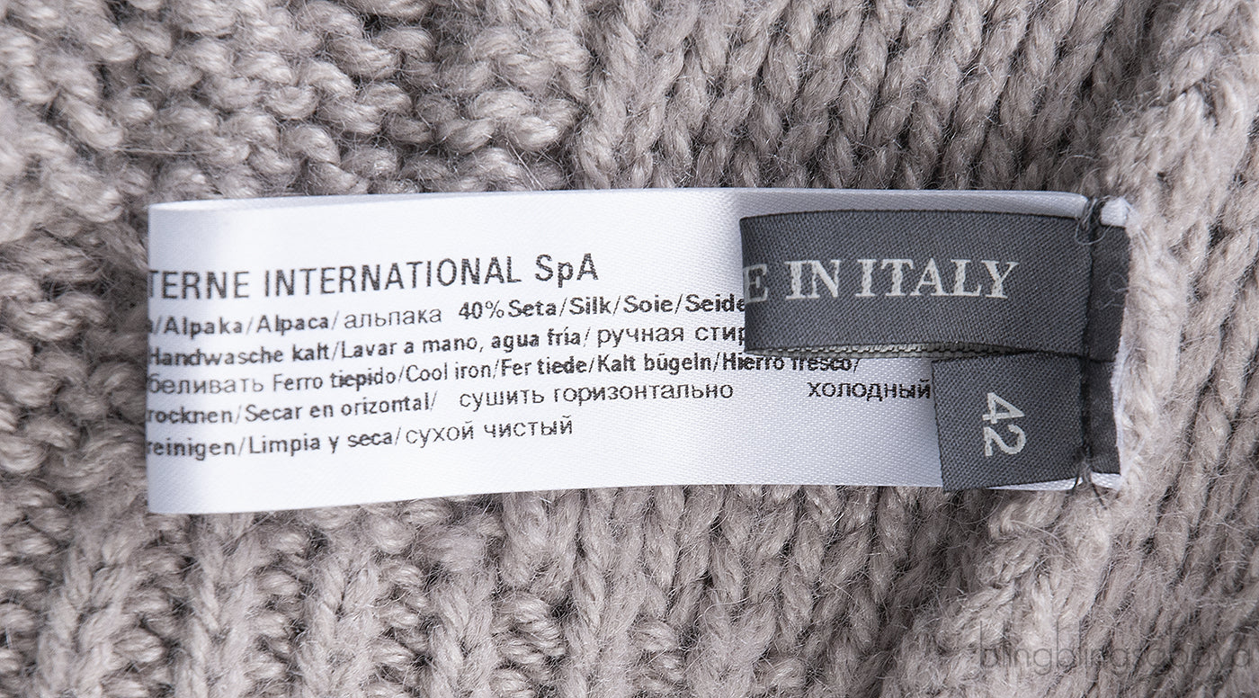 Grey & White Cable Knit Sweatshirt