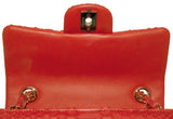 Classic Coral Python Mini Flap Bag
