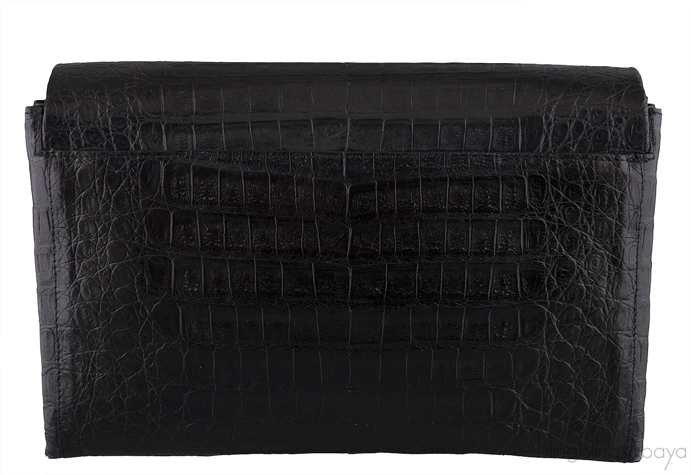 Black Crocodile Chain Shoulder Bag