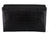 Black Crocodile Chain Shoulder Bag