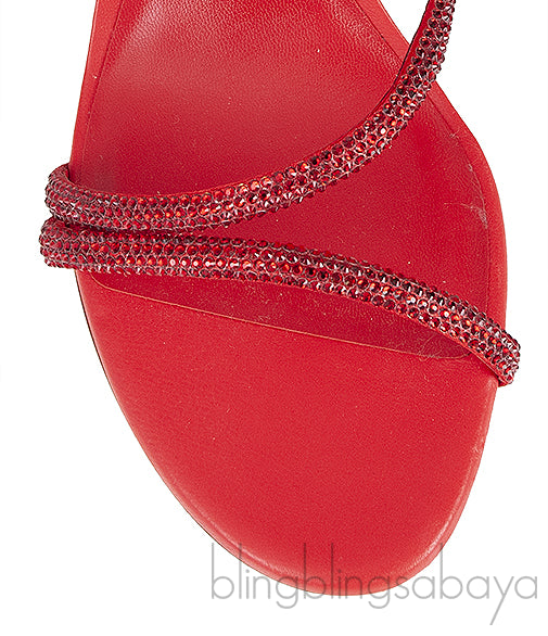 Red Crystal Slingback Sandals