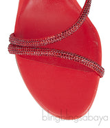 Red Crystal Slingback Sandals