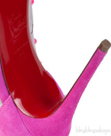 Pink PVC Crystal Heels