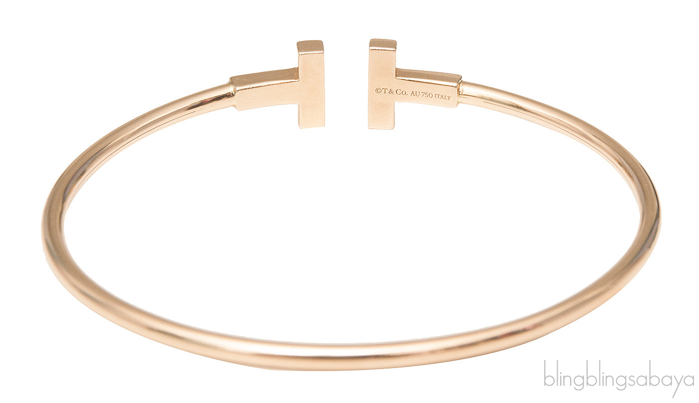 T Wire Rose Gold Bracelet