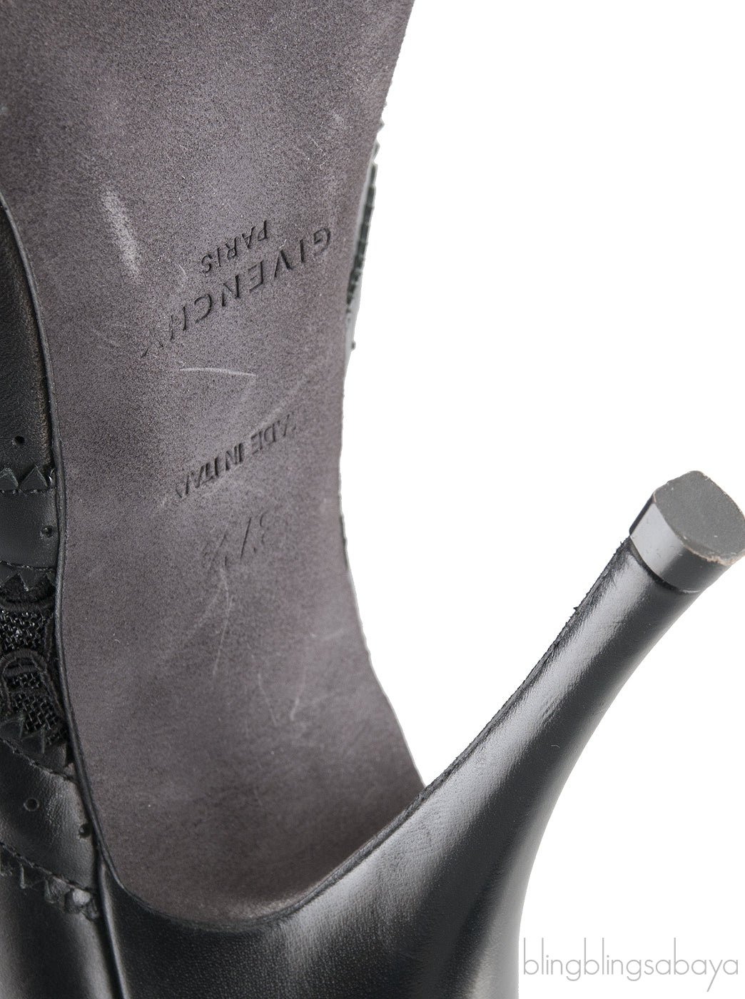 Black Lace Up Pointed Toe Booties