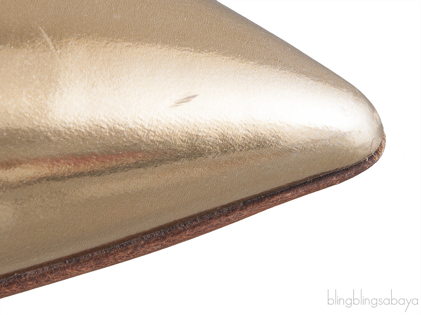 Gold Metallic Slide Mule