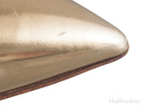 Gold Metallic Slide Mule
