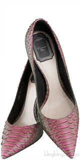 Bi-color Ombre Python Heels