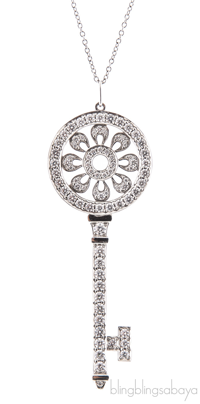 Petals Key Diamond Necklace