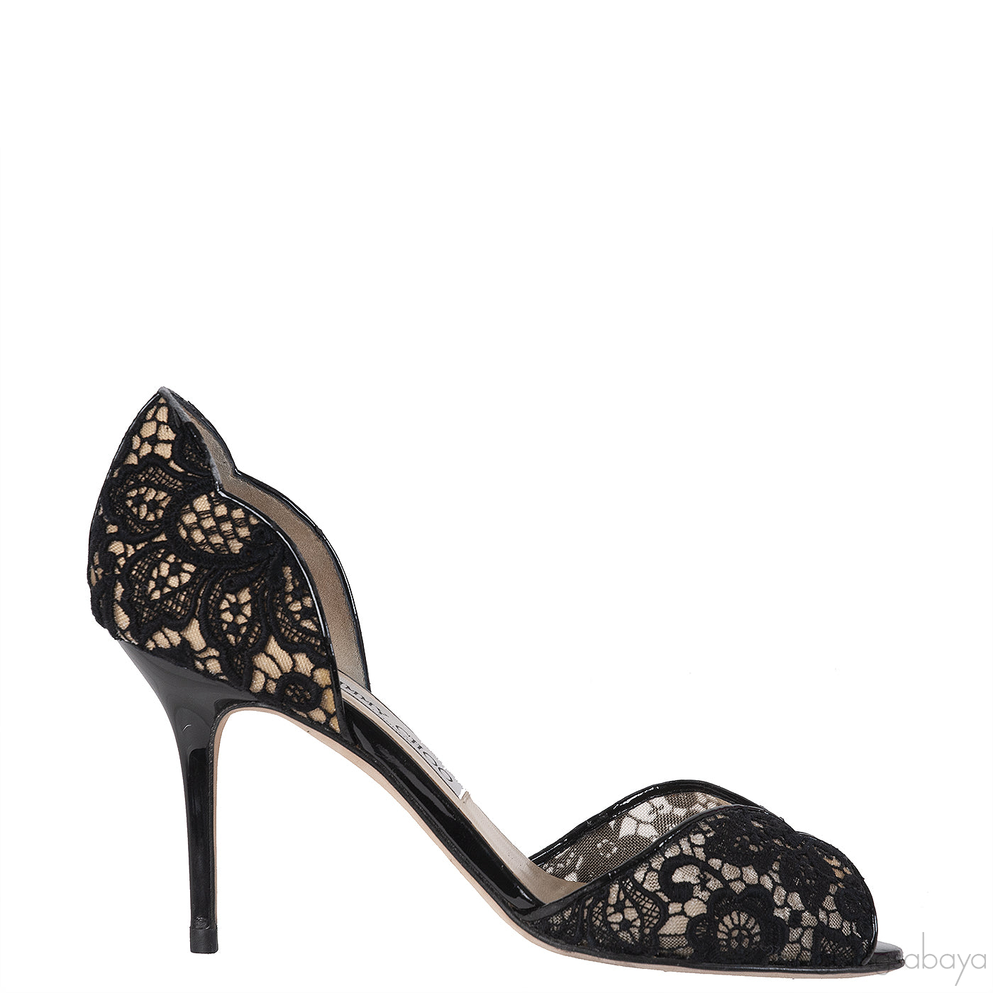 Jimmy Choo Black Flair Peep Sandals