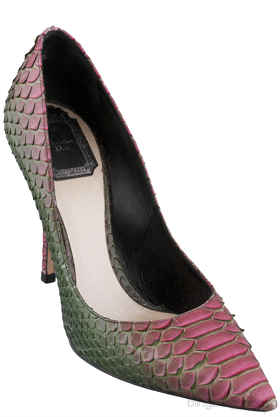 Bi-color Ombre Python Heels