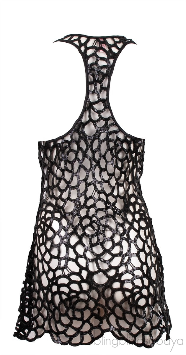 Agent Provocateur Sequin Embellished Cut-out Tank Top