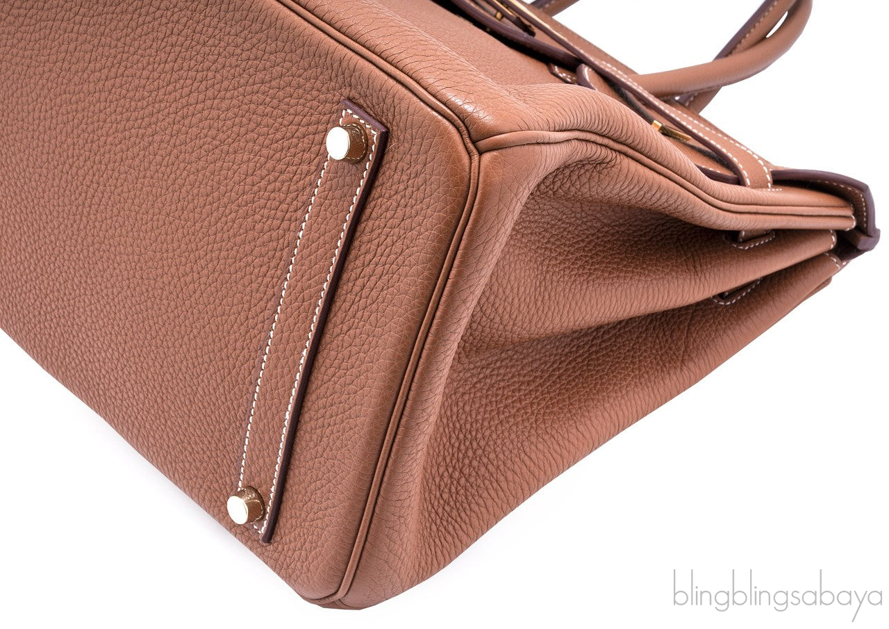 Birkin 35 Gold Taurillon Clem