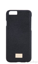 Black Textured Leather iPhone Case