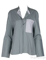 Striped Printed Long Sleeve Shirt