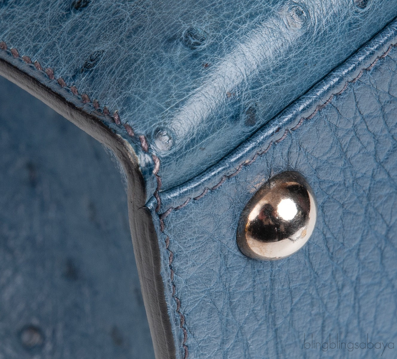 Blue Roy Ostrich Dalvy 30 Bag PHW