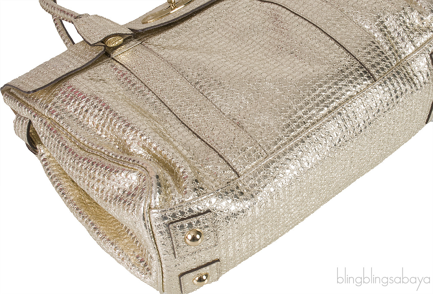 Bayswater Metallic Gold Top Handle Bag
