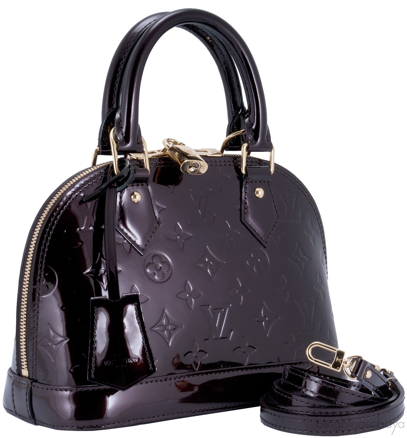 Alma BB Monogram Vernis Amarante