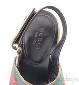 Suede Horsebit Heeled Sandal
