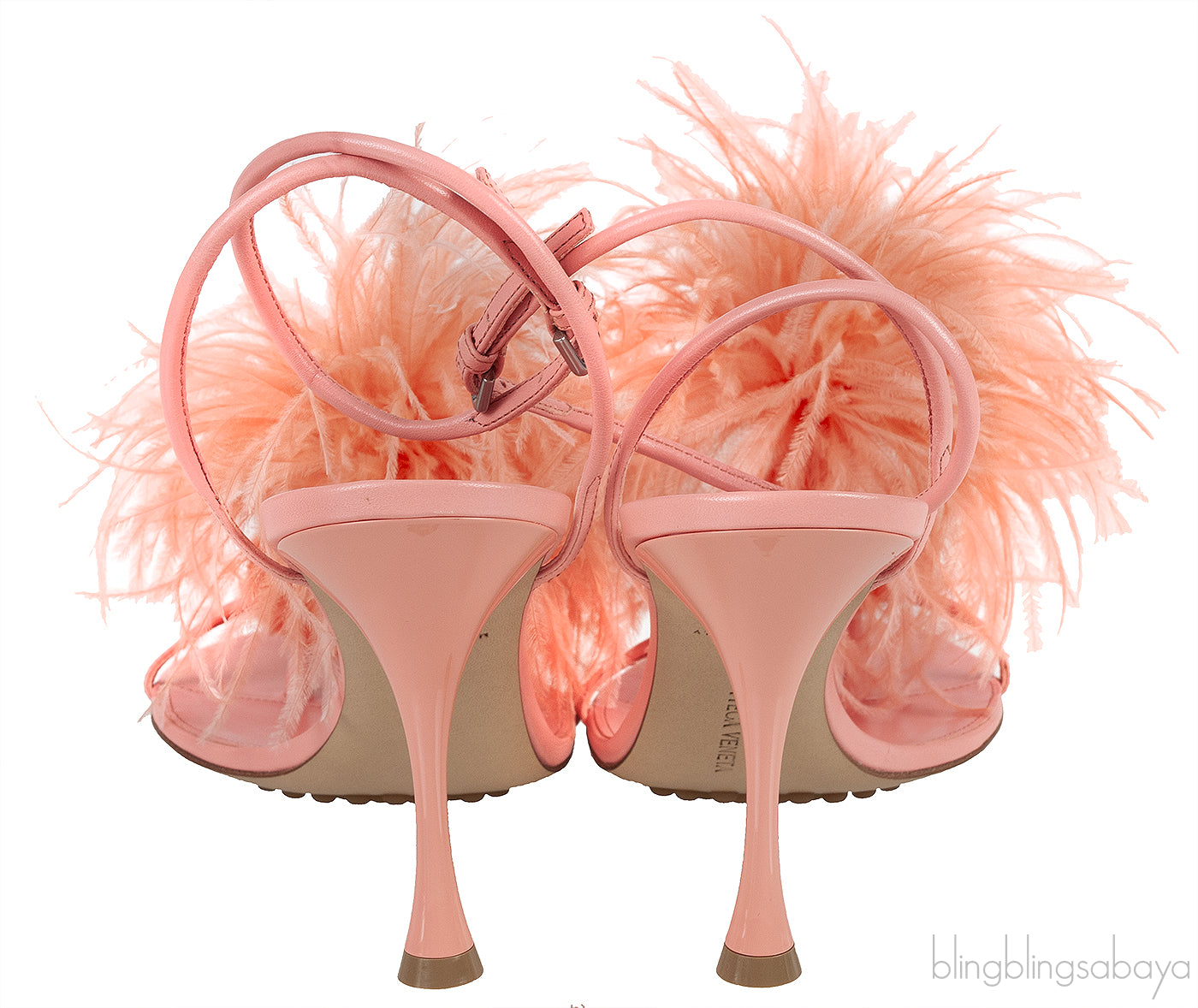 Dot Feather-trimmed Leather Sandals
