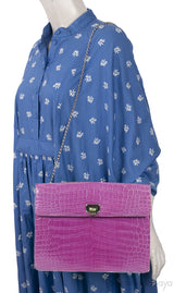 Tiffany & Co. Purple Cornelia Crocodile Shoulder Bag
