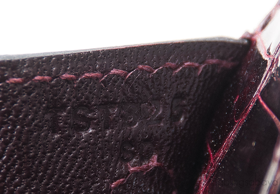 Kelly 28 Bordeaux Crocodile PHW