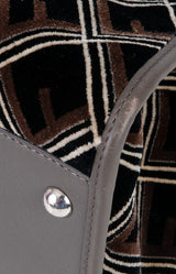 Peekaboo Large Velvet Logo Print