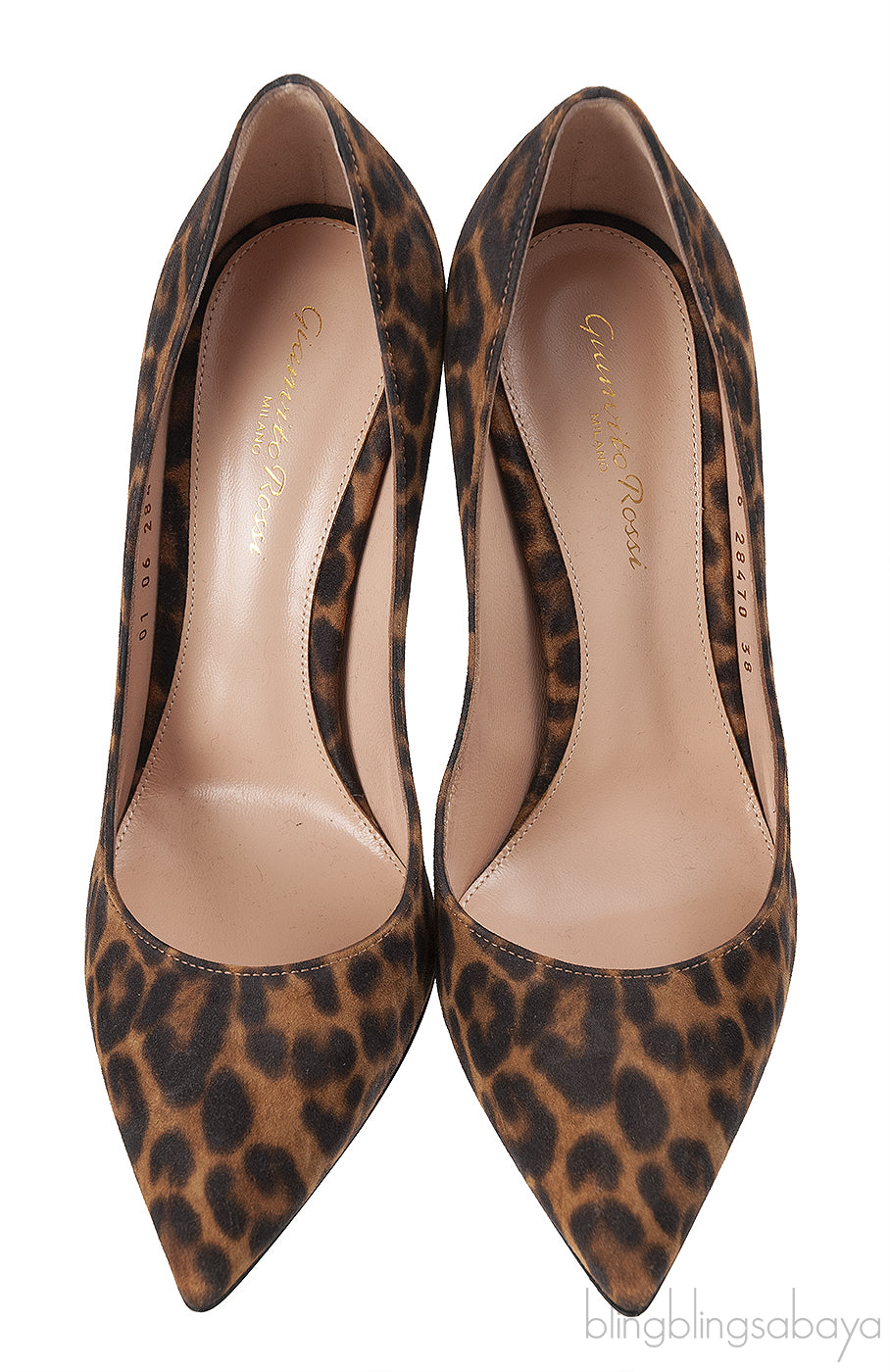 Leopard Print Suede Pointed Toe Heels