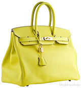 Birkin 35 Lime Swift
