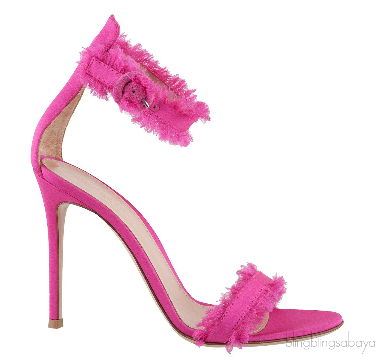 Portifino Fuchsia Fringed Sandals