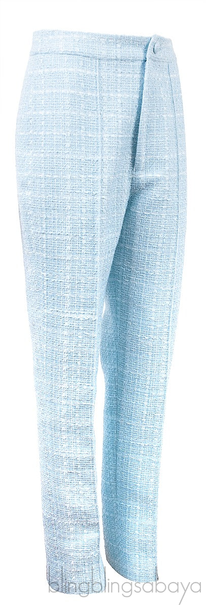 Francesca Tweed Straight-leg Pants