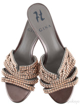 Gun Metal Heeled Sandals