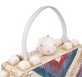 Viper Skin Lucite Studs Clutch*