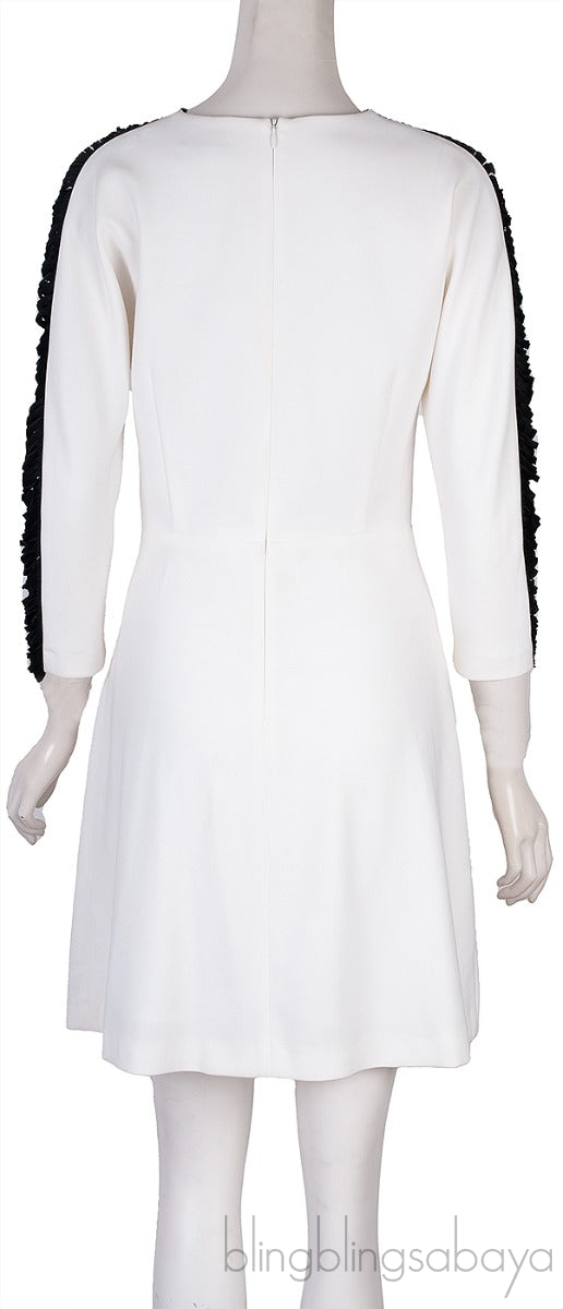 White Cut-out Sleeves Mini Dress