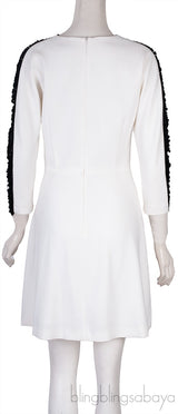 White Cut-out Sleeves Mini Dress