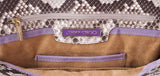 Natural Python Shoulder Tote