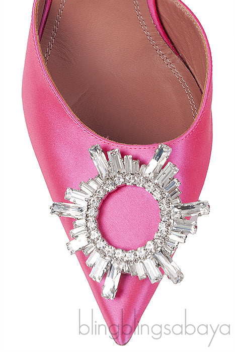 Begum Crystal-embellished Satin Slingback Pump