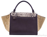Tri color Python Trapeze Bag