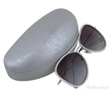 71108 Silver Crystal Aviator Sunglasses