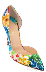 Satin Floral Iriza Pumps 100