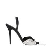 Giuseppe Zanotti Black Crystal Embellished Vamp Slingback