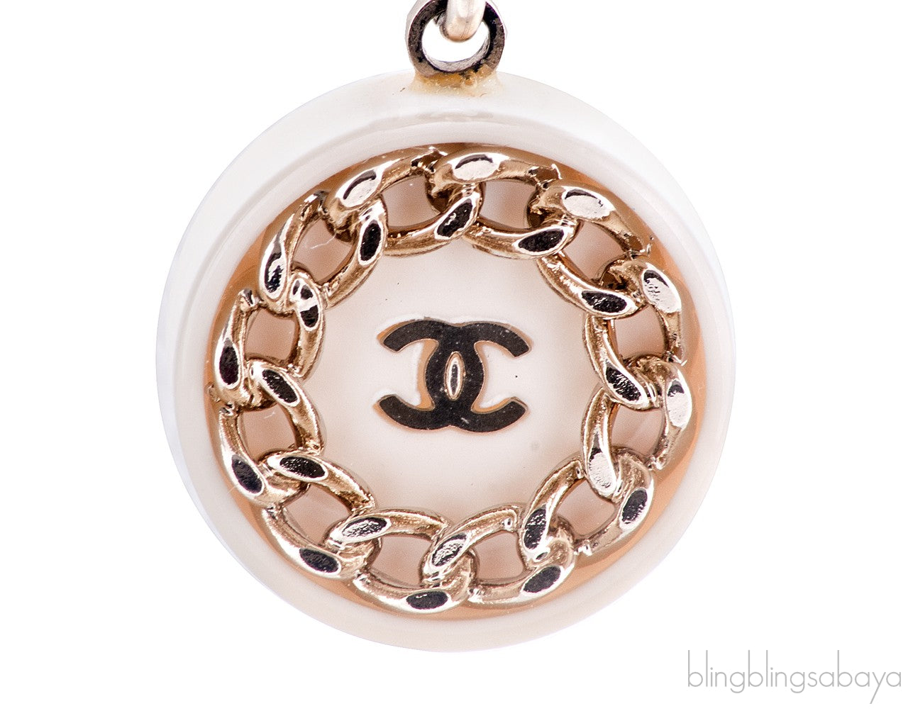 Crystal CC Logo Dangle Earrings