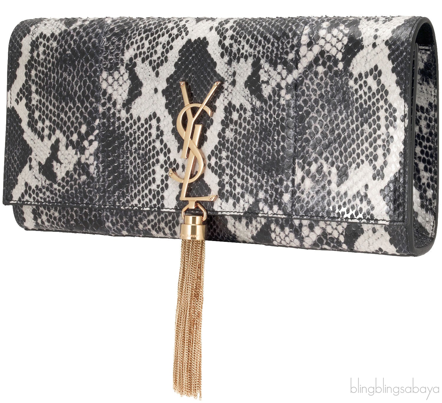 Casandra Monogram Tassle Clutch