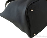 Hermes Picotin 22 Touch Black Matte Crocodile Handle Bag