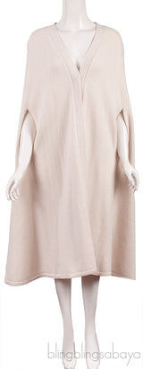 Off-white Open Front Wool Cape