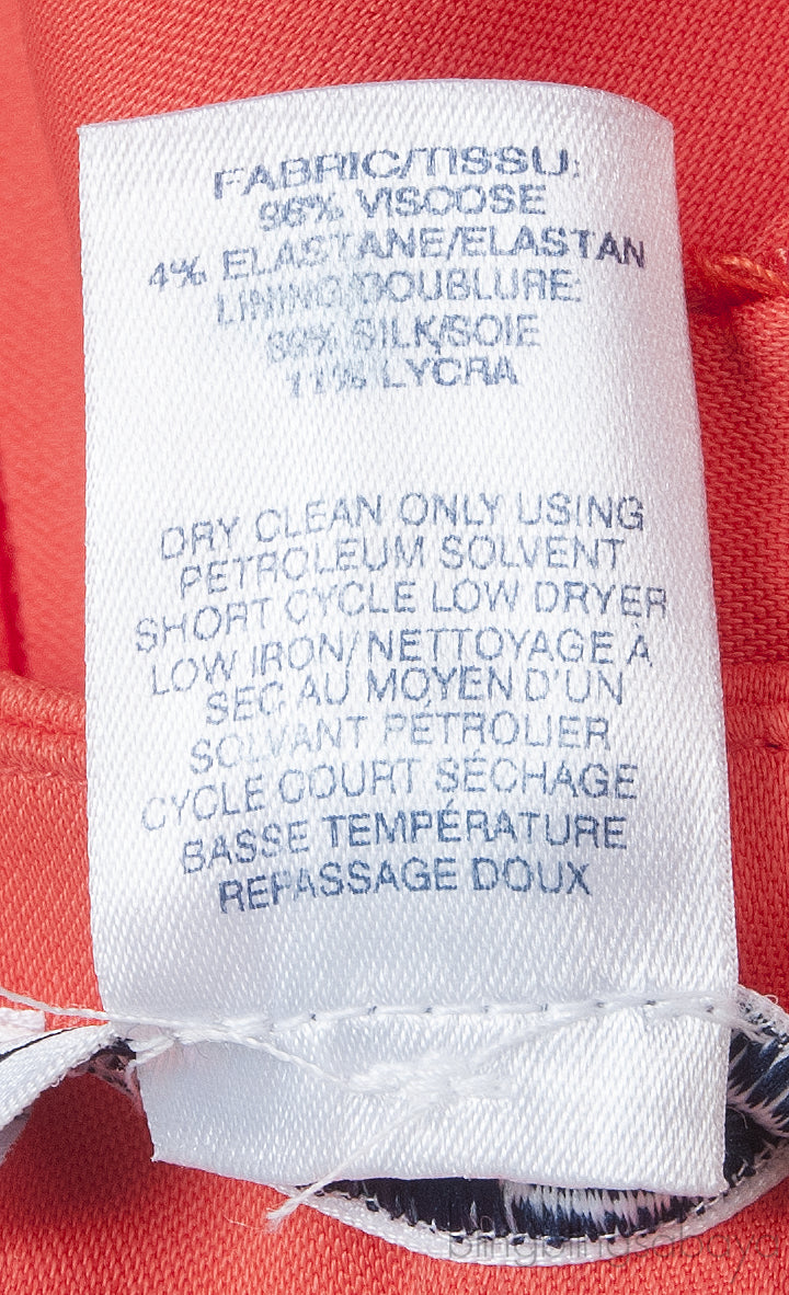 Orange High Rise Trouser
