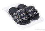 Beige and Black Dior Oblique Technical Kids Jacquard Sandals