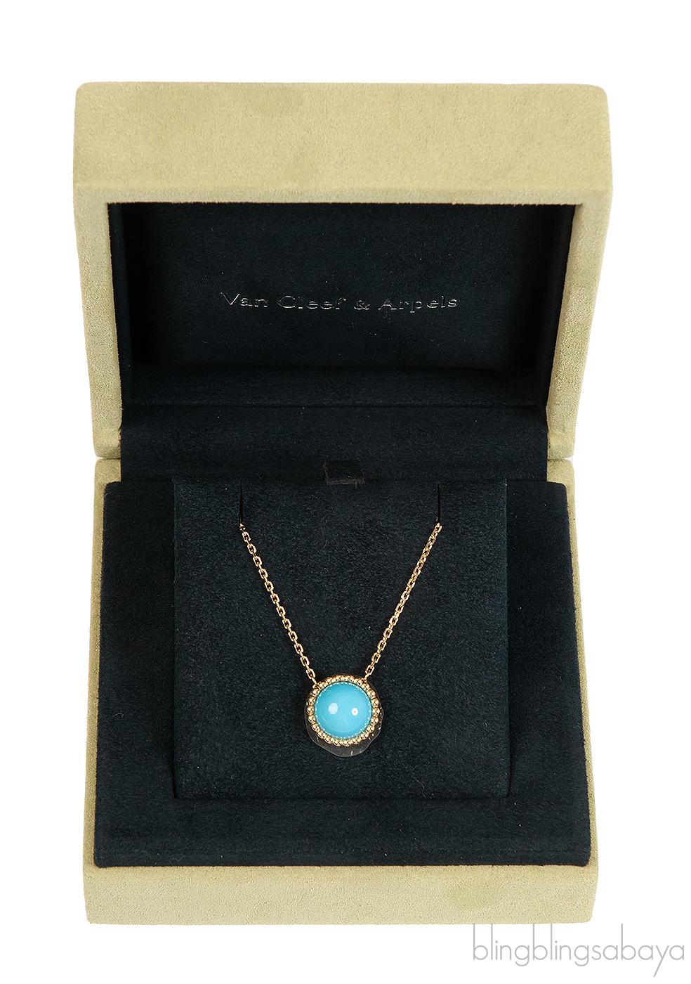 Van Cleef & Arpels Perlée Couleurs Turquoise Pendant Yellow Gold