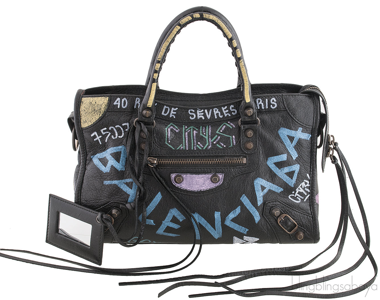 Graffiti Printed Agneau Classic City